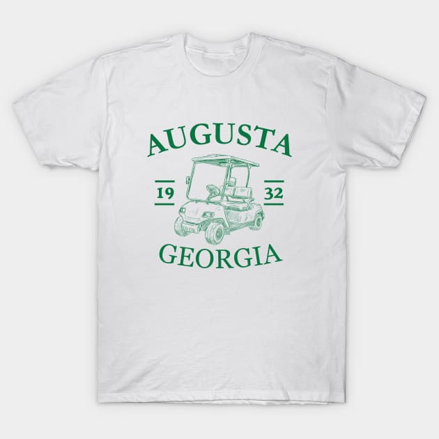 Augusta Georgia golf cart T-Shirt by Tebird